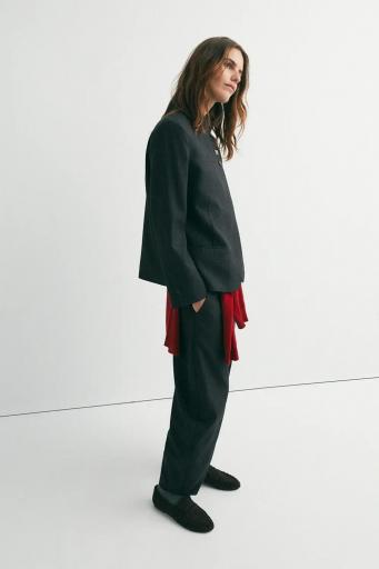 Blazer gris raya diplomática apertura Bastian [2]