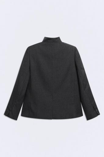 Blazer gris raya diplomática apertura Bastian [3]