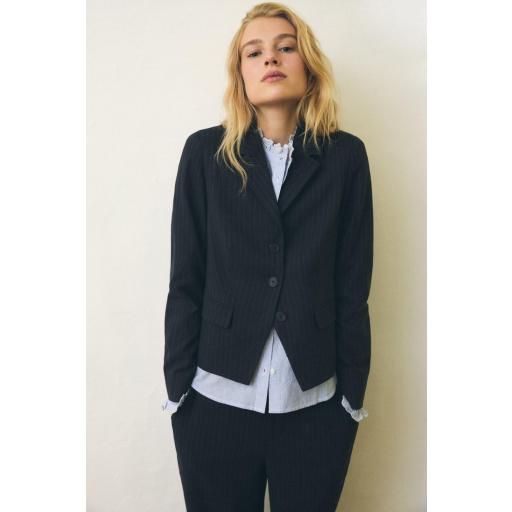Blazer sastrero raya diplomática marrón Chicago [0]