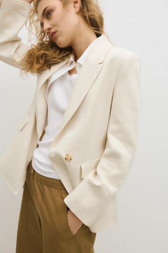 Blazer oversize lino crema Frank [1]