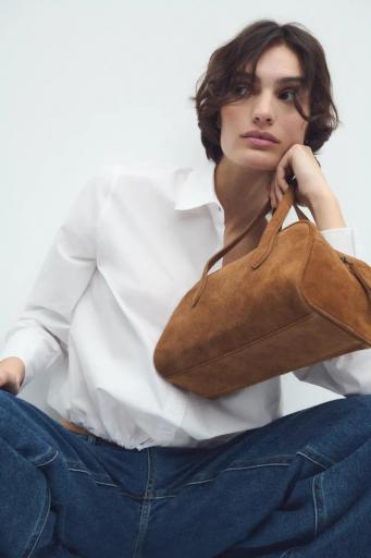 Bolso piel marrón Baguette Soho [3]