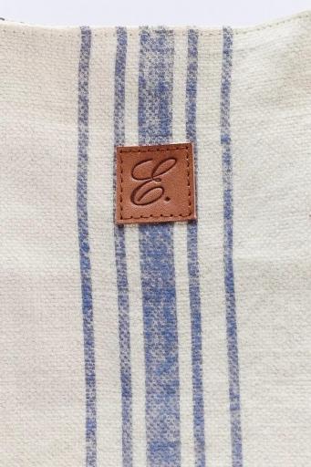 Bolso yute algodón beige rayas azules  Illetes [3]