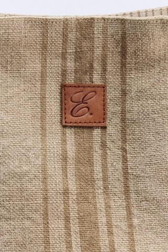 Bolso yute algodón marrón rayas tostadas Illetes [3]