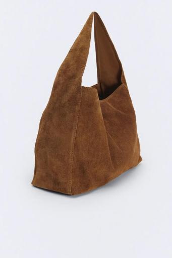 Bolso hombro marrón Mini Suede [2]