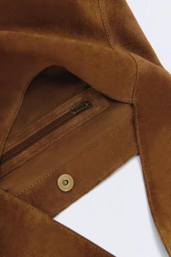 Bolso hombro marrón Mini Suede [3]