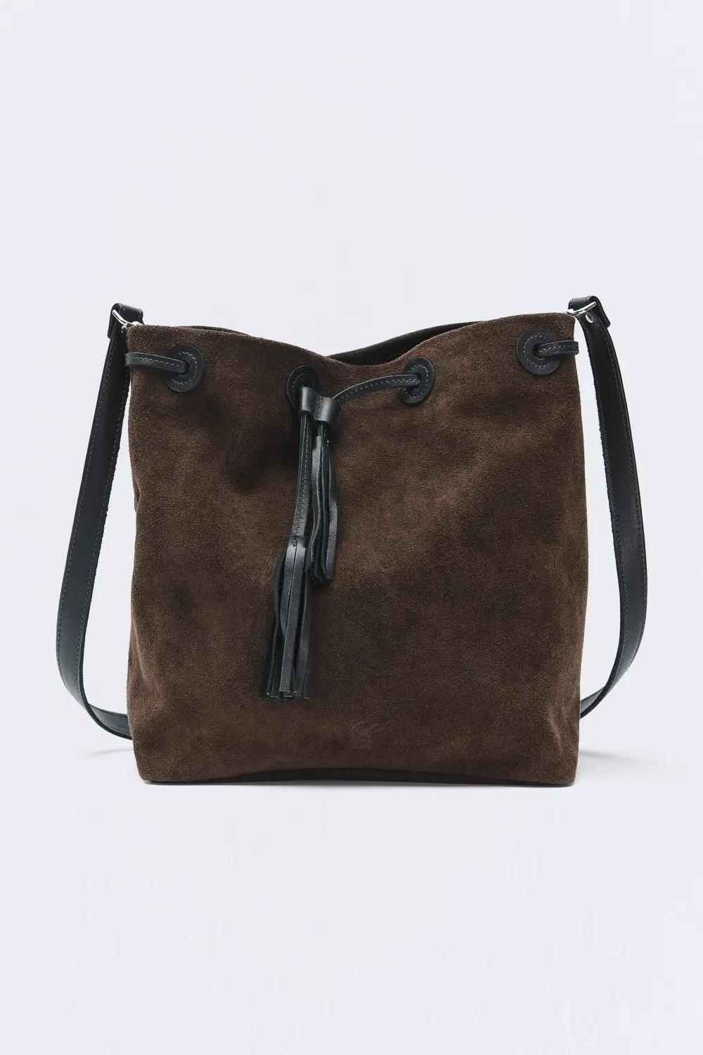 Bolso saca serraje Naomi coffee