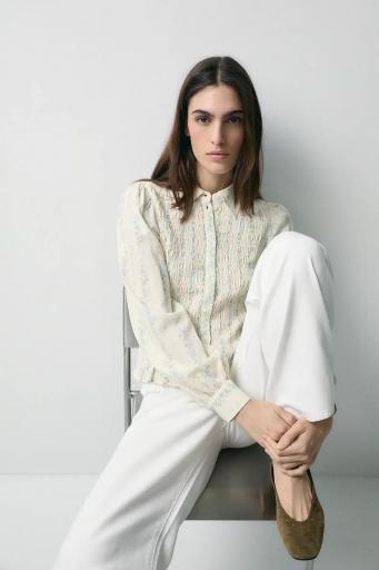 Camisa romántica estampado fruncido Harriet [4]