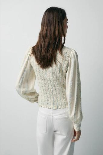 Camisa romántica estampado fruncido Harriet [3]