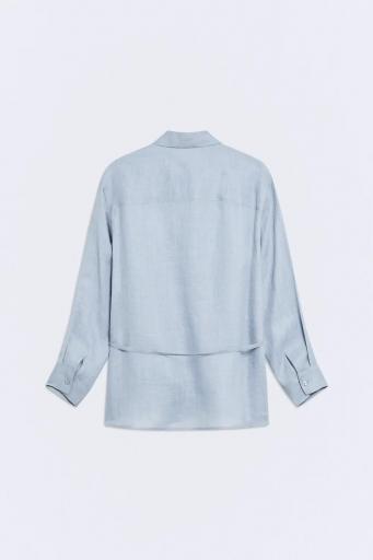 Camisa ramio oversize azul Kalahari [1]