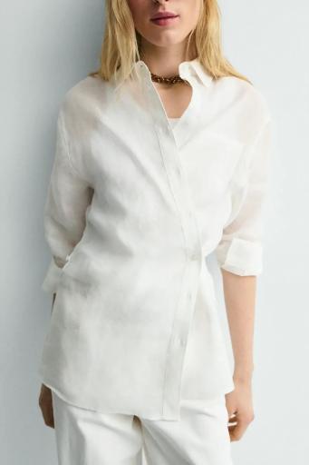 Camisa ramio oversize blanco Kalahari [3]