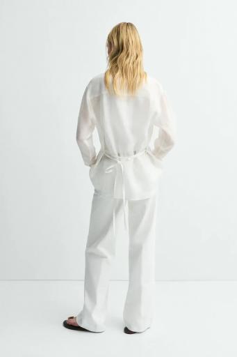 Camisa ramio oversize blanco Kalahari [2]