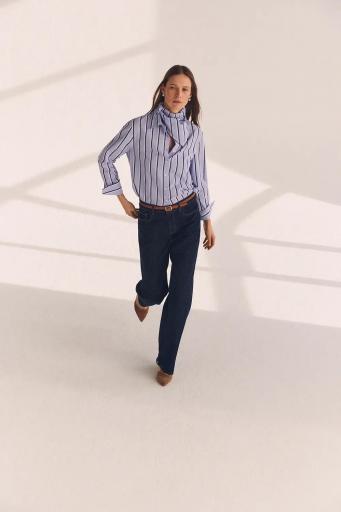 Camisa rayas azules oversize pañuelo [2]