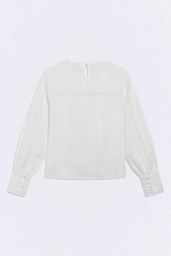 Camisa bordado algodón BCI blanco Prudencia [1]