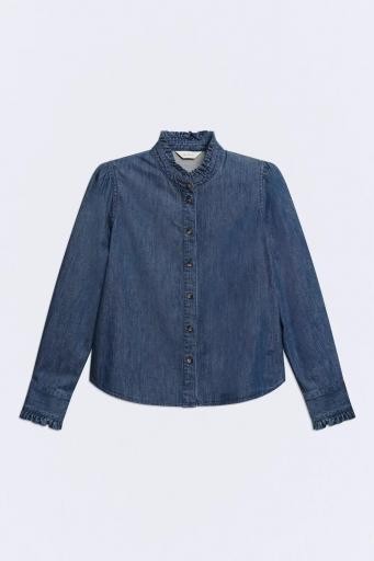 Camisa chambray algodón cuello volante Redford medium blue [0]