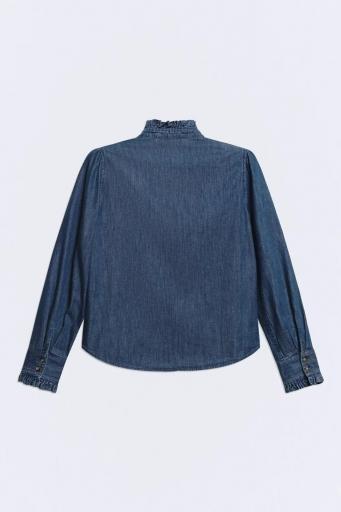Camisa chambray algodón cuello volante Redford medium blue [1]