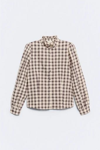 Camisa volante cuadros marrón Salzburg [0]