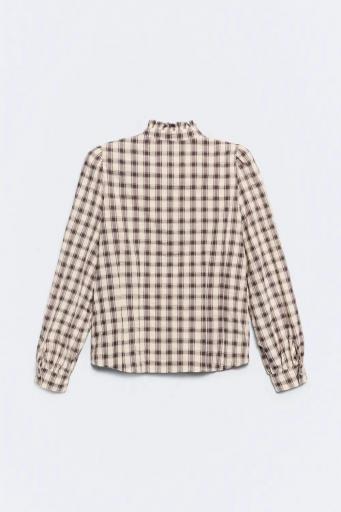 Camisa volante cuadros marrón Salzburg [1]
