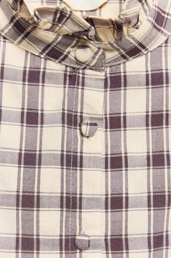 Camisa volante cuadros marrón Salzburg [2]