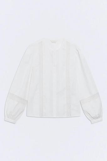 Camisa romántica puntilla blanca Teodora