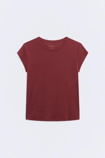 Camiseta manga corta burdeos Astrid