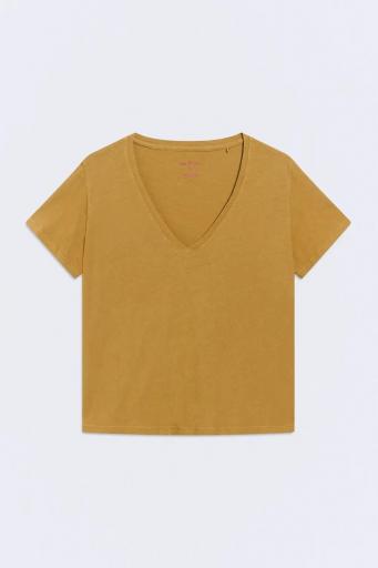 Camiseta verde oliva algodón lino Bitter [0]