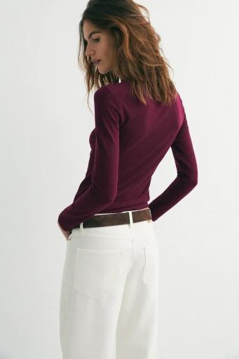 Camiseta lana granate Moma aubergine [3]