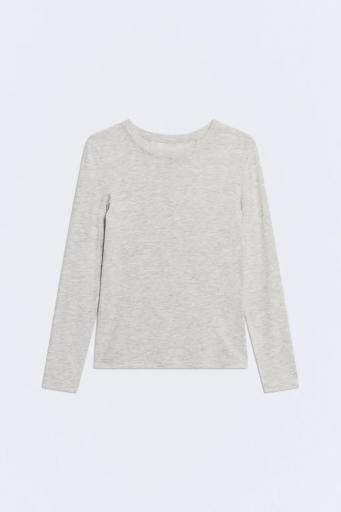 Camiseta gris manga larga lana Prime [0]