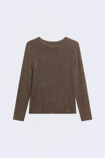 Camiseta taupe manga larga lana Prime