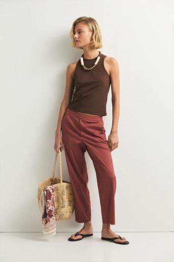 Top marrón algodón Zoe [3]