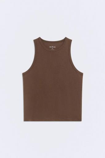 Top marrón algodón Zoe