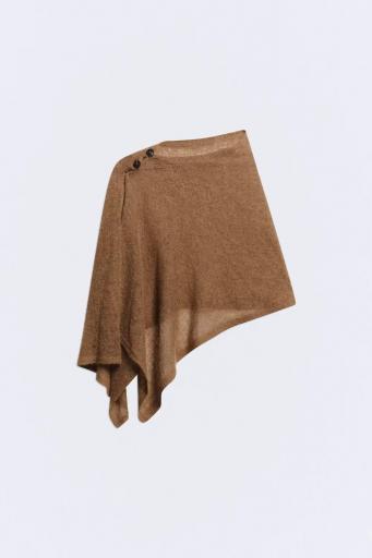 Capa alpaca botones caramel Boheme