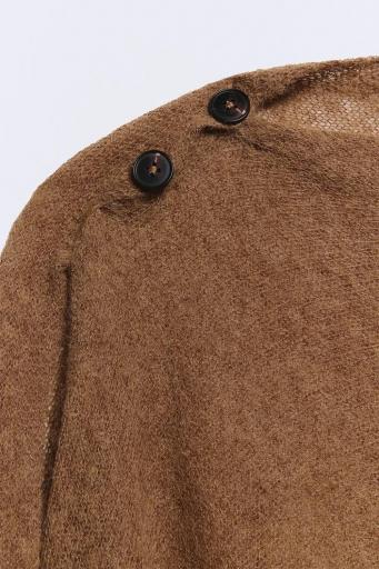 Capa alpaca botones caramel Boheme [2]