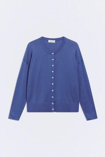 Cárdigan algodón botones azul Jackie