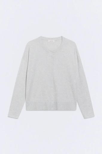 Cárdigan algodón botones gris Jackie