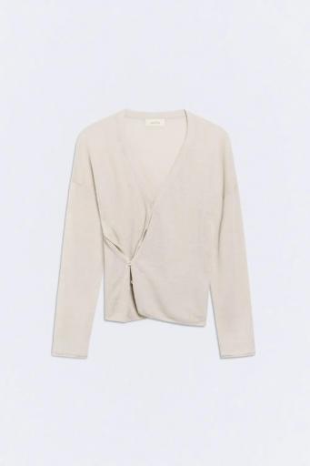 Cárdigan lino beige Nature [1]