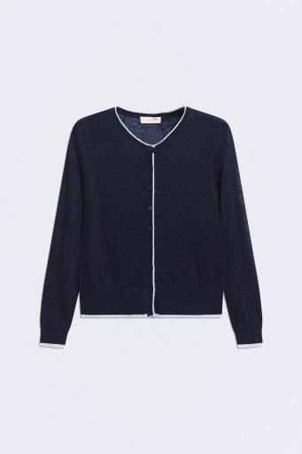 Cardigan alpaca toquilla rayas azul Skin set [1]