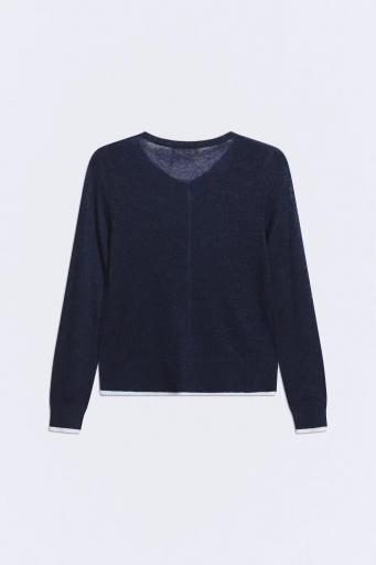 Cardigan alpaca toquilla rayas azul Skin set [2]