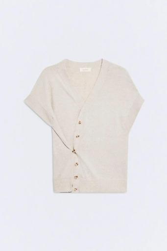 Cárdigan manga corta beige Soho [1]