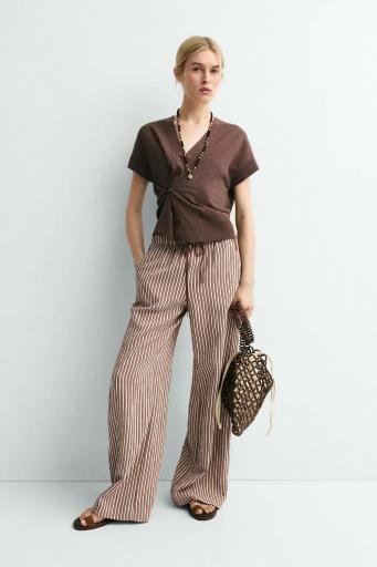 Cárdigan manga corta marrón chocolate Soho [3]