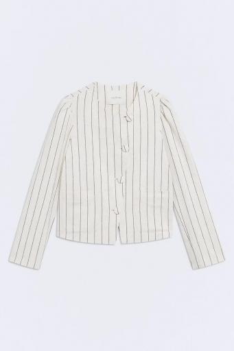 Chaqueta corta beige rayas Bellini [0]