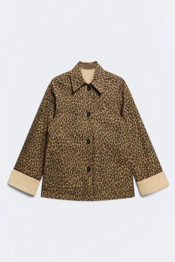 Chaqueta algodón reversible animal print Camille [2]