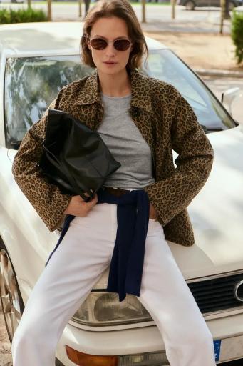 Chaqueta algodón reversible animal print Camille [6]