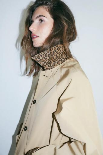 Chaqueta algodón reversible animal print Camille [5]