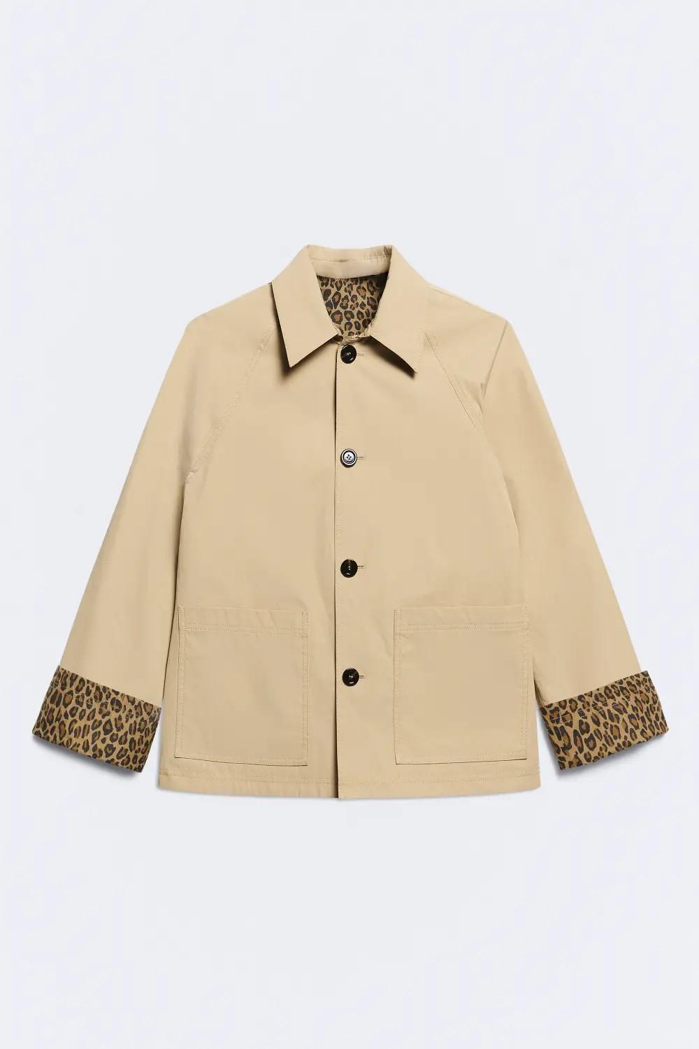 Chaqueta algodón reversible animal print Camille