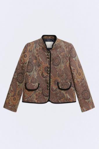 Chaqueta jacquard detalles velvet Gustav [0]
