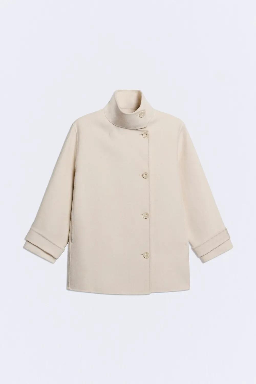 Chaqueta lana con costuras Lindberg ecru