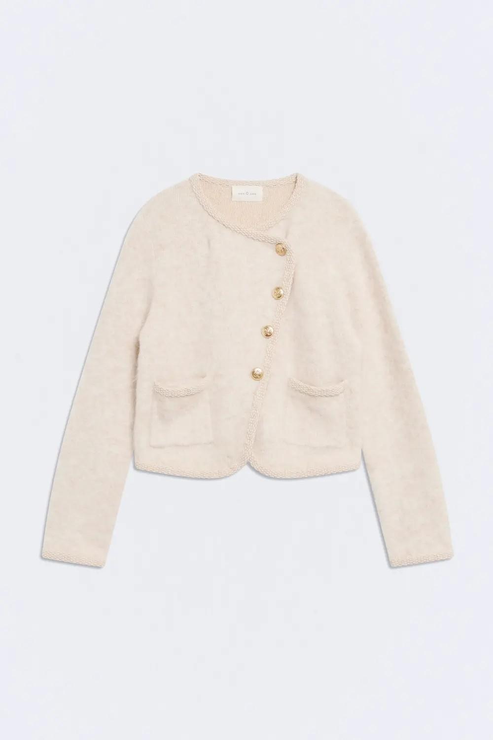 Chaqueta crop con lana Vermont