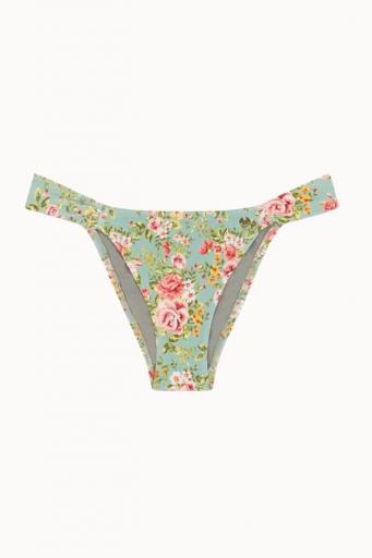 Braguita Charlotte   Semibrasileño en Tejido Crepé Verde Musgo con Estampado Floral