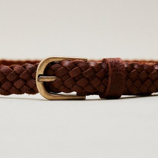 Cinturón trenzado marrón Braid [2]