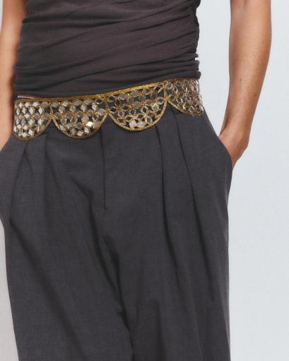 Cinturón Olas color oro [3]